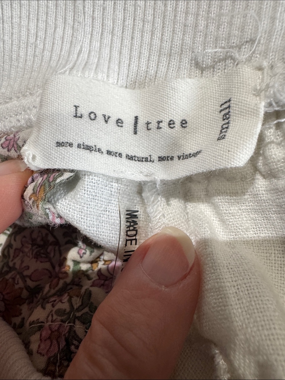 Love Tree White Wide-Leg Cotton Pants with Lace Trim - Picture 5 of 8